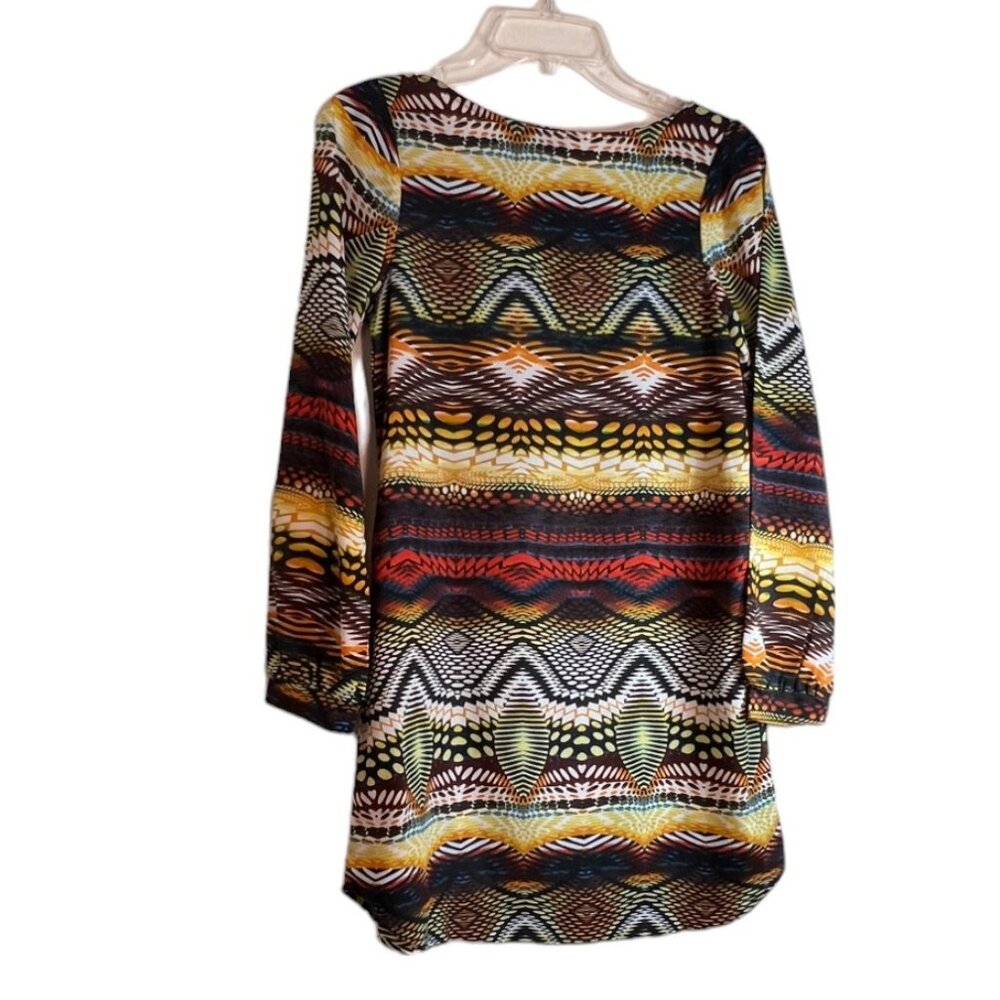 Fab Rik White Collection Colorful Patterned Tunic, Size XS - Picture 2 of 7